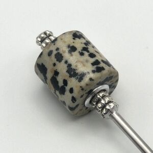 ♜ Dalmatian Jasper Tresskeep Hair Stick, Strong Hold, Effortless Feel, Epic Look